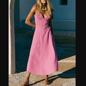 NWT Cecelia Midi Color Hibiscus Pink Combo